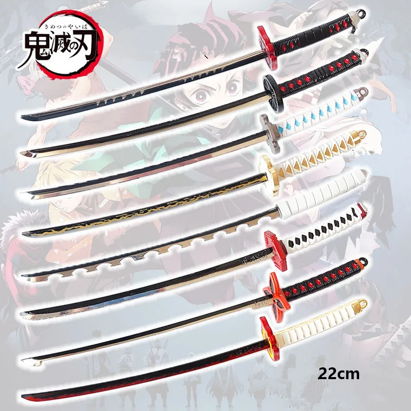 15Styles Anime Demon Slayer Kimetsu No Yaiba Sword Keychain 23cm Katana  Keyring Tanjirou Zenitsu Giyuu Metal Weapon Key Chains|Móc Chìa Khóa| -  AliExpress