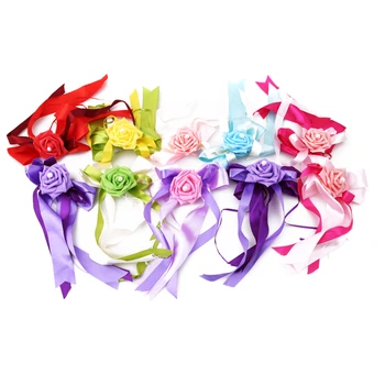 

Creative Artificial Flowers Embellishment Short Streamer Fresh Sen Wedding Car Rearview Mirror Handle Flower Decoration Door