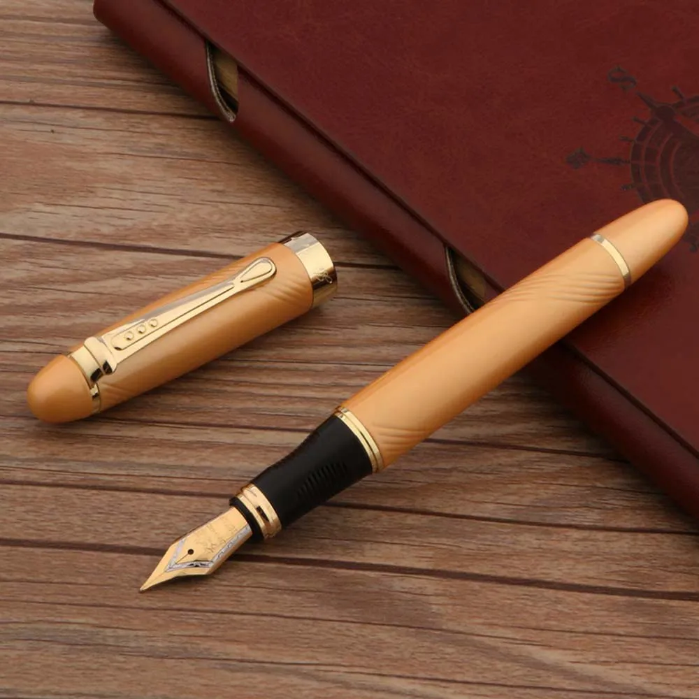 Фирменная Новинка перьевая ручка Jinhao 450 золотой СРЕДНИЙ перо ручек молочного