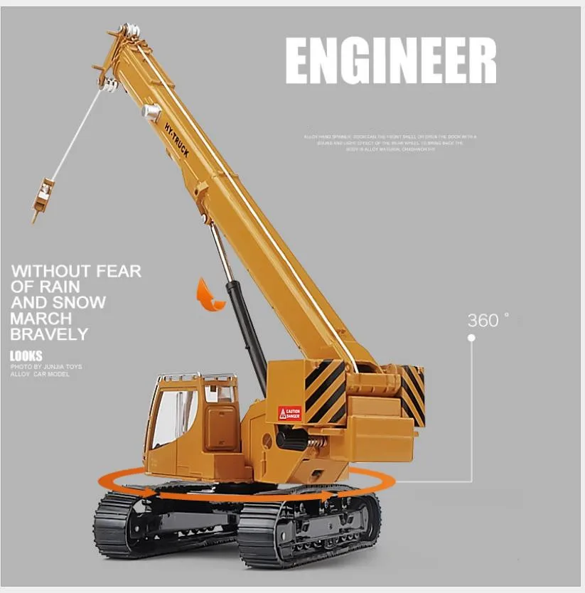 Инженерная модель из сплава, 1:50 гусеничная модель крана, кран игрушка, Высококачественная коллекция подарок