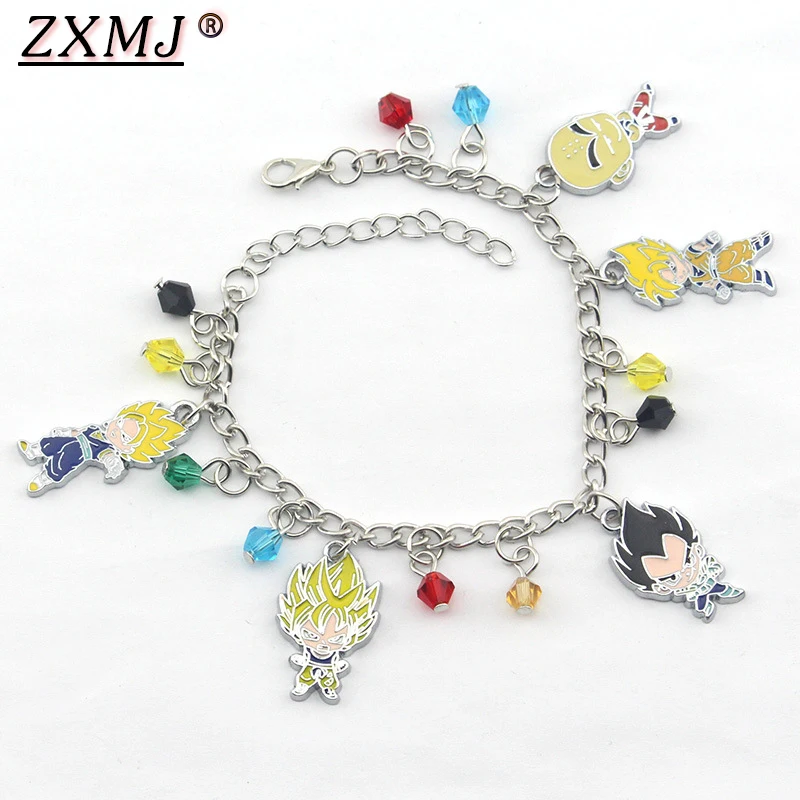 ZXMJ Dragon Ball Sun Wukong браслет Супер Saiyan мультяшная фигурка кукла Вегета браслеты с подвесками браслеты для мужчин вентиляторы Ювелирные изделия Подарки