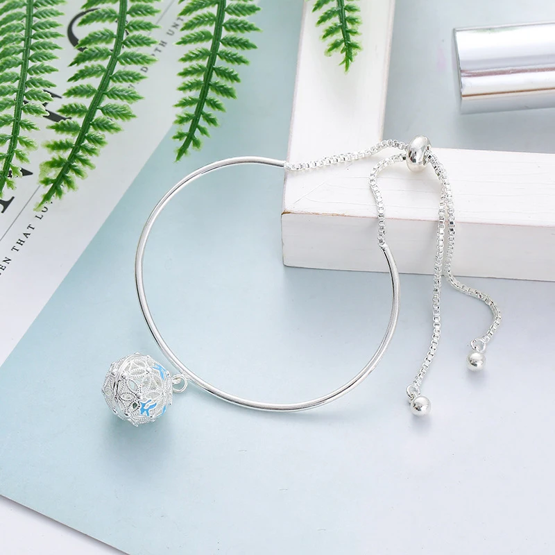 Vintage Aromatherapy Painting Bracelet Essential Oil Diffuser Perfume Bangle Jewelry Glowing Warm Color Ball Fashion Accessories