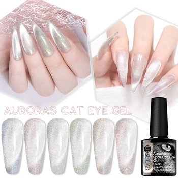 

UR SUGAR Cat Eye Gel Polish Snowlight Glitters 7.5ML Soak Off Gel Spar Cat Eye UV LED Jelly Color Nail Gel