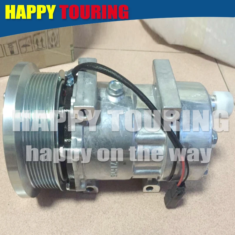 

SD7H15 A/C Compressor For Caterpillar CAT 178-9570 Sanden 4498 4806 4813 58783 5317 1789570 ABPN83304514 8GR 133mm 12V