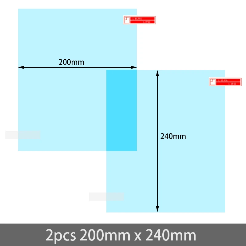 2pcs 200mm x 240mm Для Hyundai Sonata YF LF 2010~ полное покрытие противотуманная пленка зеркало заднего вида противотуманные аксессуары 2013 - Название цвета: 2pcs 200mm x 240mm