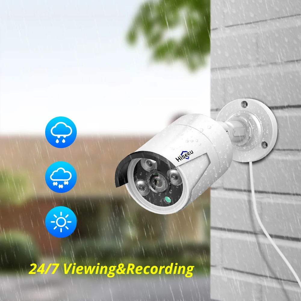 4MP 1080P 8CH POE NVR CCTV Sesurity Камера POE Системы открытый Водонепроницаемый комплект 48V жесткий диск на 1 ТБ ONVIF Hiseeu