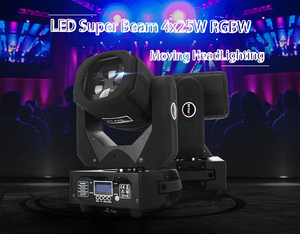 2pcs/lot LED 4x25W Super Beam Moving Head Light Perfect Effect For DJ Disco Party Clubs Lighting Fast Shipping | Лампы и освещение