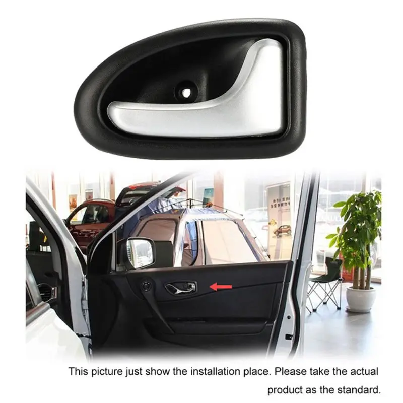 1 Pair Left / Right Black Chrome Car Cable Type Interior Door Handle For Renault for Renault Clio 2000-2009 for car accessories 1 Pair Left / Right Black Chrome Car Cable Type Interior Door Handle For Renault for Renault Clio 2000-2009 for car accessories