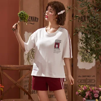 

Cotton Sleep Set Pyjamas Summer New Sleepwear Pajamas Suit Home Clothing Intimate Lingerie Homewear Novelty Sleepwear Nightwear