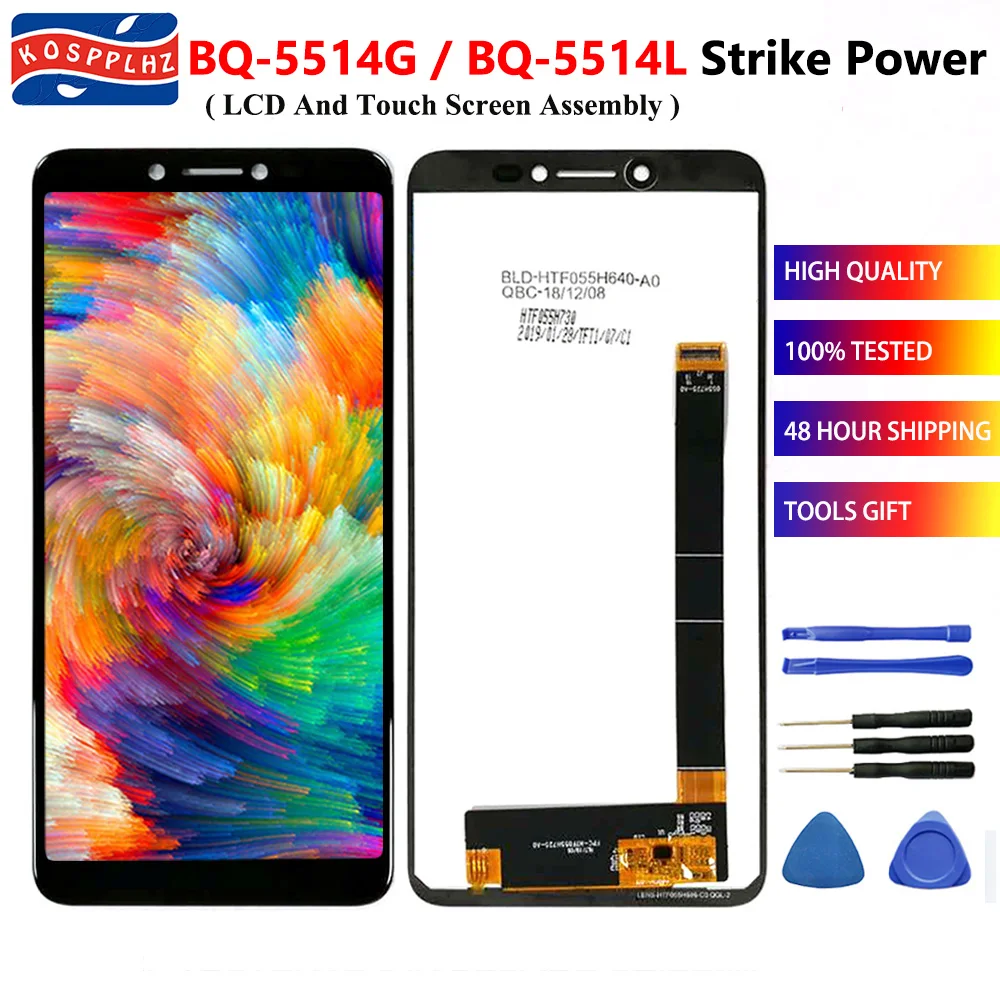 100% испытано для BQ5514 BQ 5514G 5514L Strike Power 4G 5514 ЖК дисплей + кодирующий преобразователь
