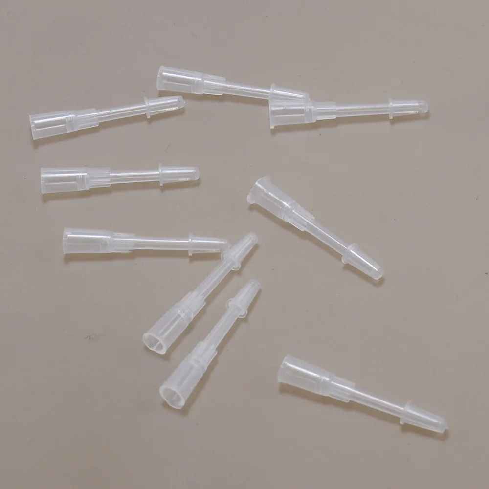 100pcs Luer Lock Syringe Tips Liquid Dispenser Needles Gauge Round Plug Cap | Инструменты