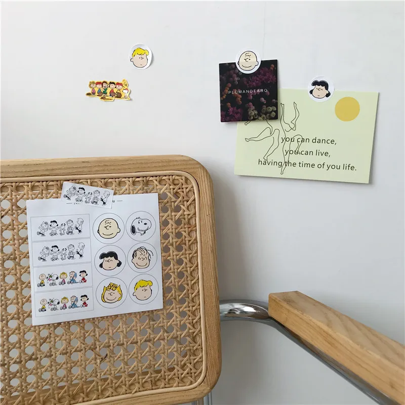 

TOYOU Ins Cartoon Comic Dog Decorative Sticker Kawaii notebook Concise Wall Labels DIY Mobile Shell Sealing Sticker Stationery