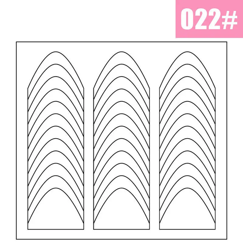 2 Sheets White French Manicure Strip Nail Art Form Fringe Tip Guides Sticker DIY Line Tips Decoration Tool 5