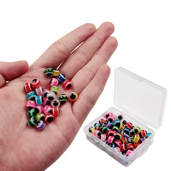 

100pcs/box Fish Eye Fishing Beads 6mm 8mm Mixed Color Carolina Rigs Taxes Rigs Fishing Beads DIY Kit Bass Fishing Tackle