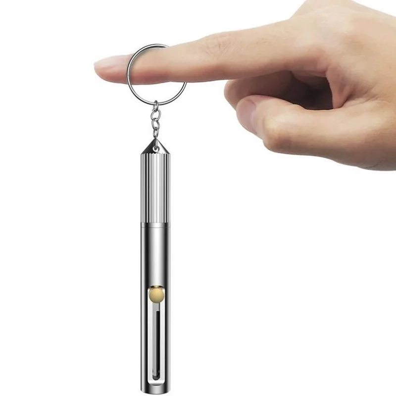 

Mini multi-function EDC tool, micro-blade stainless steel knife keychain, storage ring ring pendant whistle, window breaker