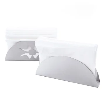

Stainless Steel Napkin Holder Serviette Rack Tissue Storage Box for Kitchen Table Decor