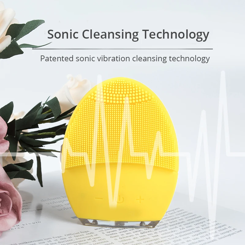 Online Powered Gesichts Reinigung Pinsel Sonic Silikon Reiniger Wasserdichte USB Aufladbare Hautpflege Massage MINI 2 Gesicht Reinigung Pinsel