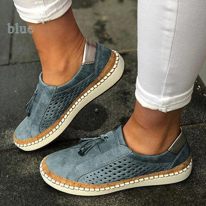

Women Casual Shoes Sneakers Loafers 2019 New Shallow Vulcanized Zapatillas Mujer Slip On Breathable Hollow Out Comfortable Shoes