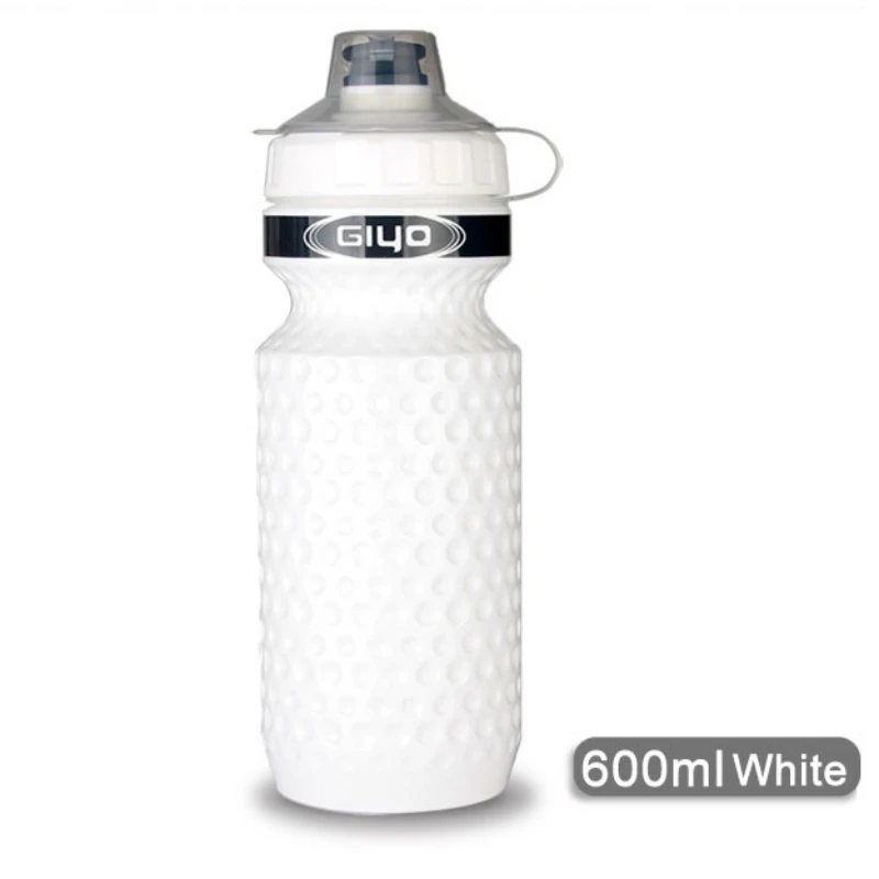600 мл 6 цветов велосипедная бутылка портативный Открытый велосипед велосипедный спорт напиток бутылка для воды чашка велосипедная бутылка - Цвет: White