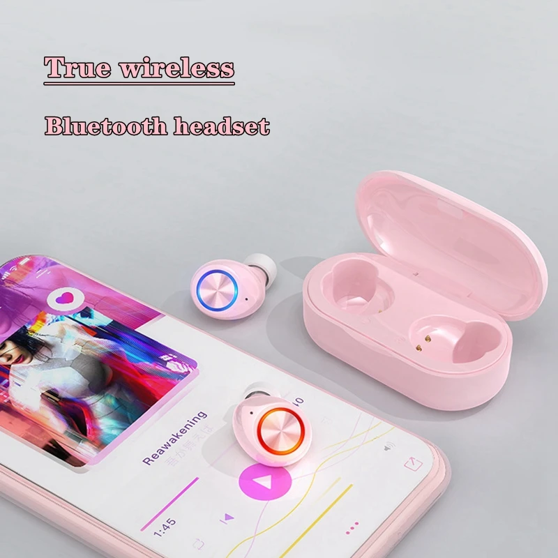 

TWS Bluetooth 5.0 Earphones Wireless Running Earbuds HIFI Stereo Earphone In-ear Sports Headset with Mic for Phone
