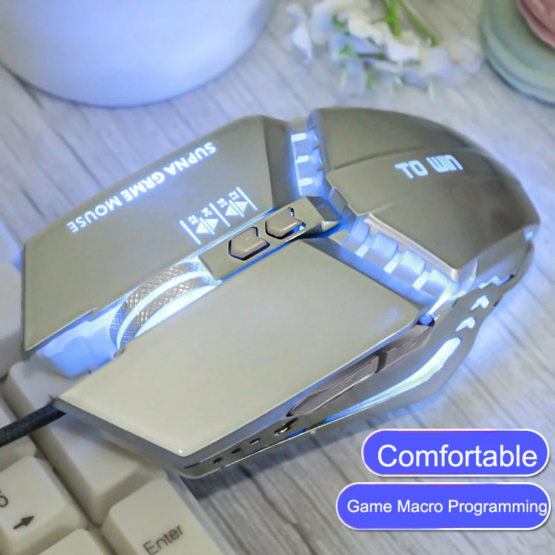Профессиональная геймерская игровая мышь 3200 dpi, регулируемая Проводная оптическая 4 цвета, светодиодный usb-кабель, мышь, 7 кнопок для ноутбука