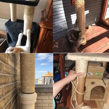 

Sisal Rope DIY Cat Tree Rope Twisted Pet Replacement Tree Scratching Toy Climbing Frame Binding For Cat Sharpen Claw