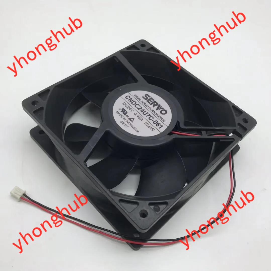 Servo Cndc24u7c061 dc 24v 0.45a 120x120x38 mm Ventilador de Refrigeração do Servidor de Fios