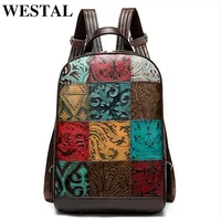 WESTAL Women's Designer Backpack for Laptop Leather Backpack for Notebook Mochila School Bag for Girls Travel Backpacks female 1
