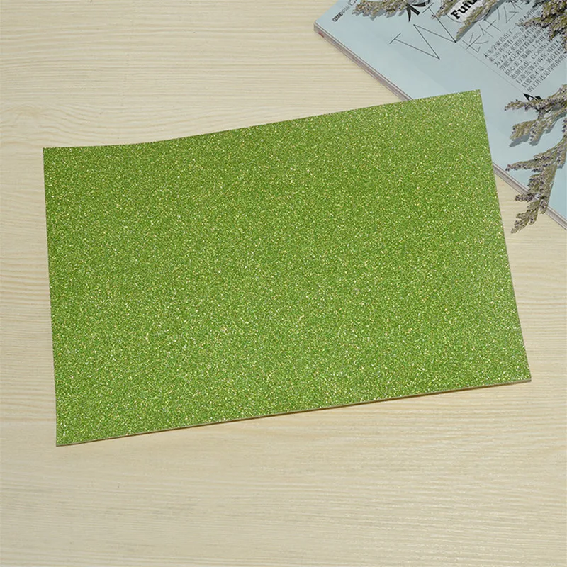 Myfoils 10 листов/лот A4 лист DIY посылка Скрапбукинг материал bling блестящая бумага для карт - Цвет: Green
