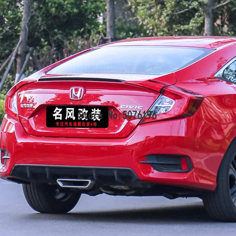 Подходит для Honda Civic 10 углеродное волокно Удар задний спойлер заднего крыла 16-20