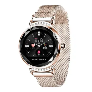 

Women Smart Electronic Watch 3D Diamond Glass Heart Rate Monitor Blood Pressure Sports Tracker Waterproof Casual Smart Watch