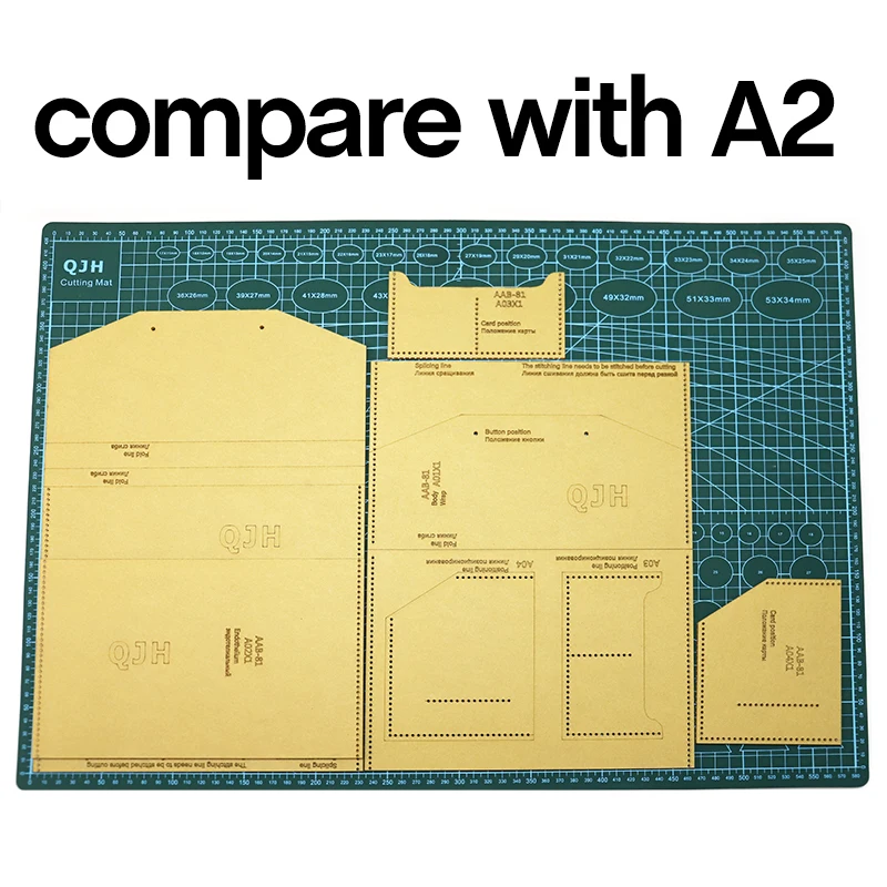 3PCS Acrylic Leather Craft Templates | DIY Passport Holder Pattern Tool For Travelers & Crafters - View #5