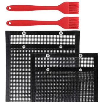 

Non-Stick Baking Grilling Bag BBQ Grill Mesh Baked Bag High Temperature Resistance Reusable Easy to Picnic Tool