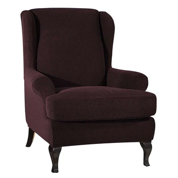 

Wingback Sloping Arm King Back Chair Cover Elastic Armchair Wing Sofa Back Chair Cover Stretch Protector Slip Cover Protector De