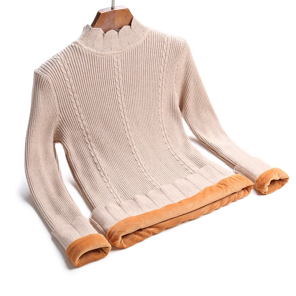 

HLBCBG Autumn Winter Women Pullovers Sweater Knitted Elasticity Casual Jumper Basic Slim Warm Female Sweaters Top