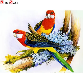 

Parrot Diamond Embroidery New Arrival Picture Diamond Painting with Square Round Diamond Diamond Mosaic Pattern Home Decor ZWQ
