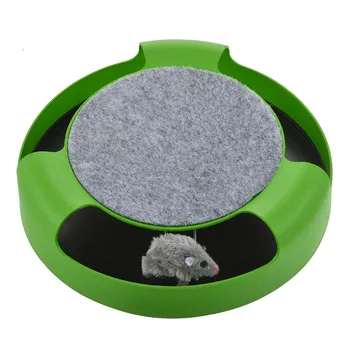 

Pet Cat Toys Training Mice Plastic Rotating Running Mouse Game Board Funny Cat Dog Interactive Toy Intelligence Plate Turntable