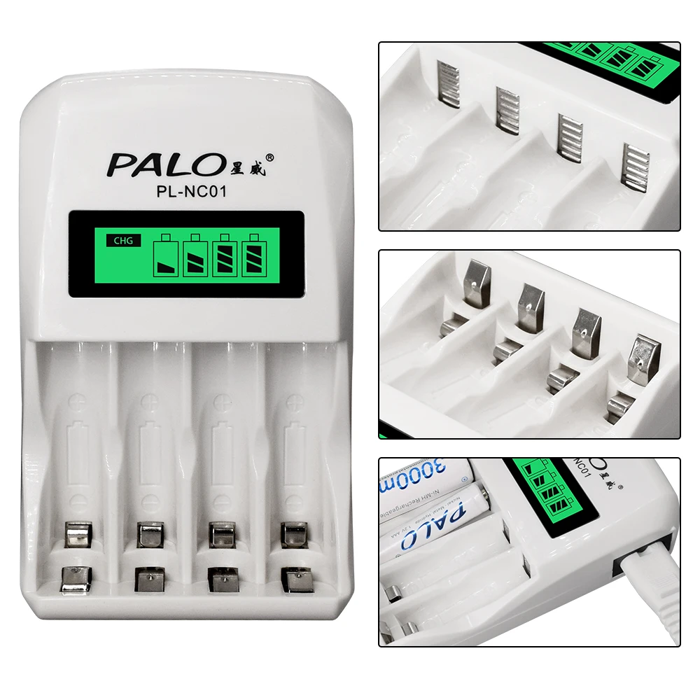 Аккумуляторная батарея PALO 1 2 в AA батареи 3000 мА/ч + перезаряжаемая AAA аккумуляторы