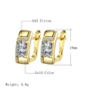 Kinel Classic Stud Big Earrings Gold Silver Color White AAA Cubic Zirconia Earrings For Women Engagement Wedding Jewelry Gifts ► Photo 2/6