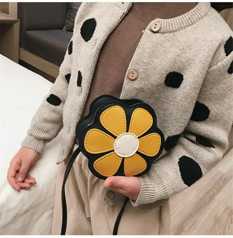 Летняя детская милая сумочка в форме цветка, кошельки из искусственной кожи, сумка через плечо для маленьких девочек