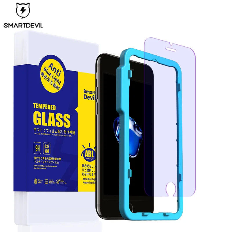SmartDevil анти-синий свет протектор экрана для iphone 6 6s 7 8 Plus закаленное стекло 2.5D 9H Защитная пленка для мобильного телефона