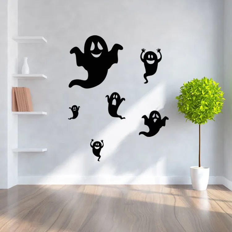 Creative Halloween Ghost Wall Sticker Decoration Halloween Kids Gift Sticker Shop Store Window Decal