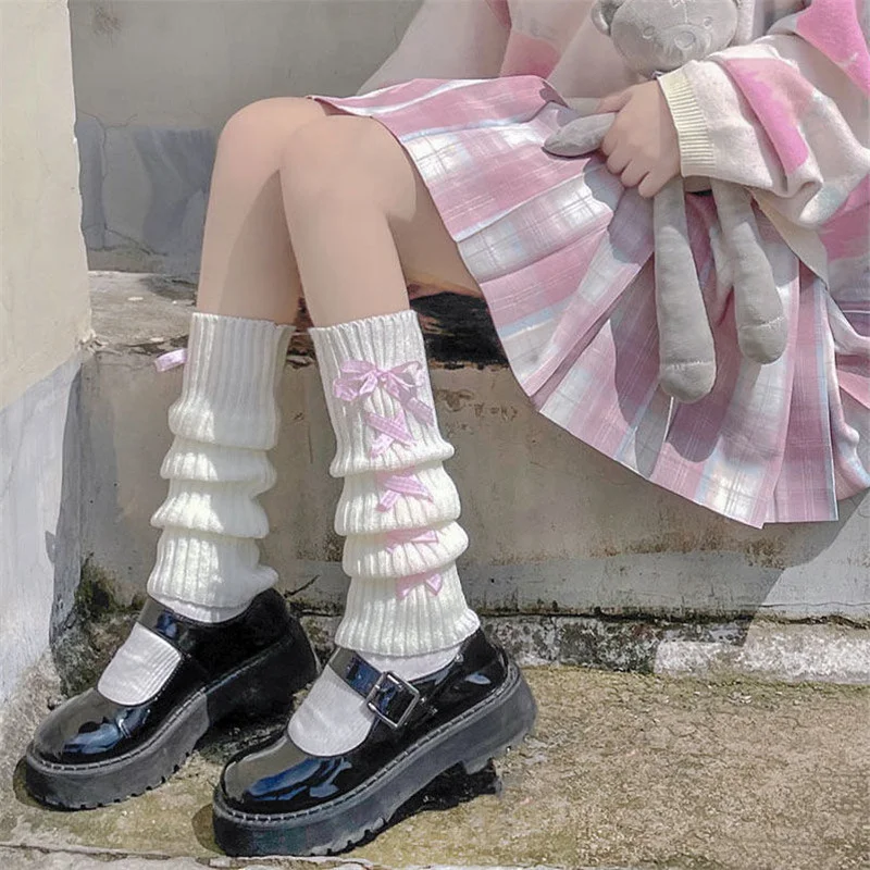 Tanie Wydłuż japoński Lolita słodka dziewczyna ocieplacz na nogi s dzianinowa nakładka ochronna sklep