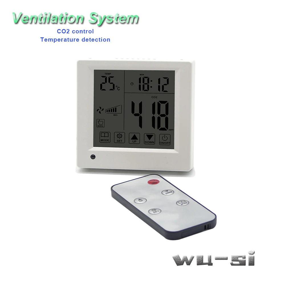 Детектор контроля CO2 анализатор контролирует систему вентиляции воздуха, дистанционное управление может контролировать