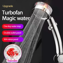

Shower Head Water Saving Hand-held Pressurized Shower Filter Spray Nozzle Three-speed Switch Bathroom Accessories Household Tool