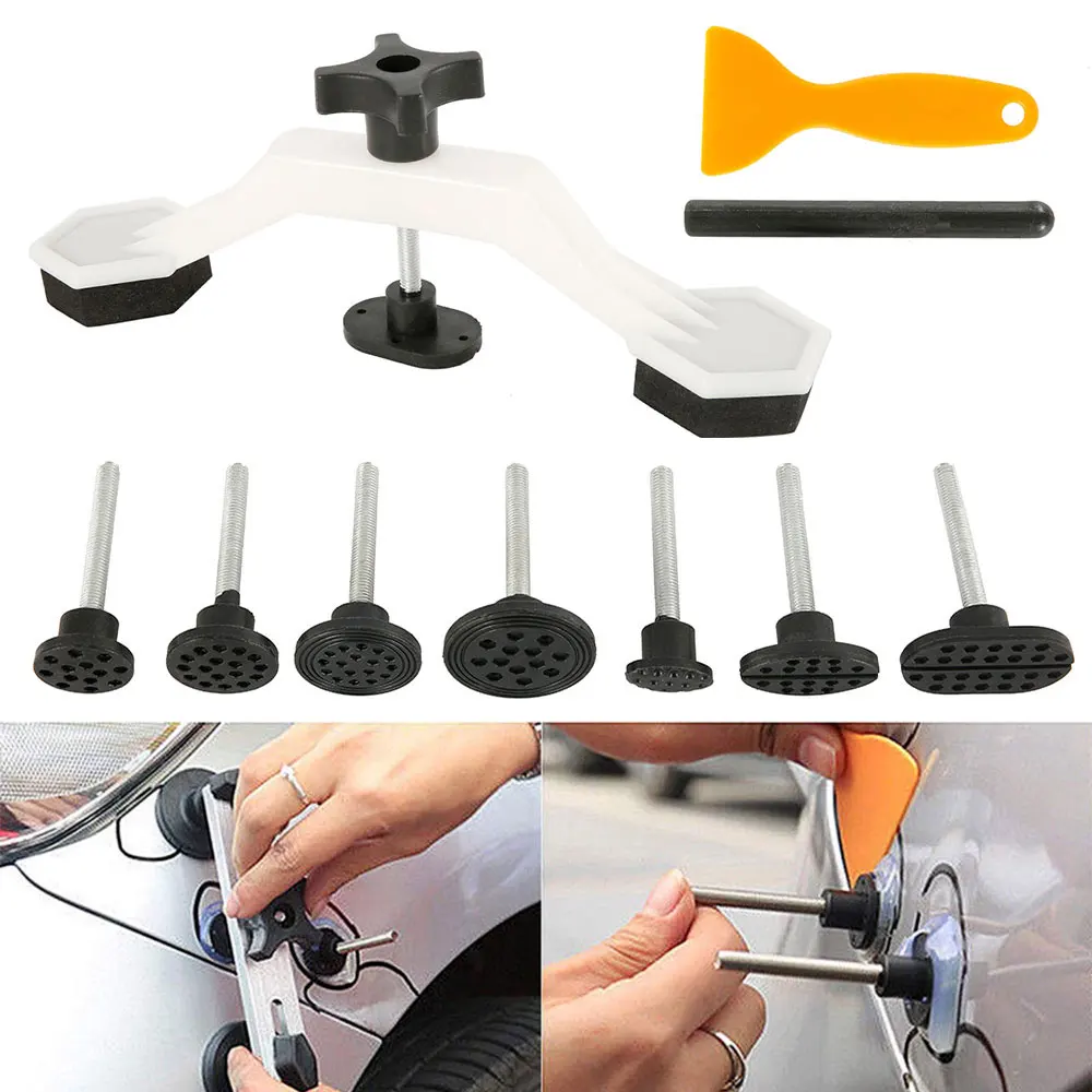 

Универсальный инструмент для ремонта вмятин автомобиля, инструмент для ремонта повреждений кузова, вытяжной мост, съемник вмятин, клейкие вкладки, ручной набор инструментов для ремонта без покраски