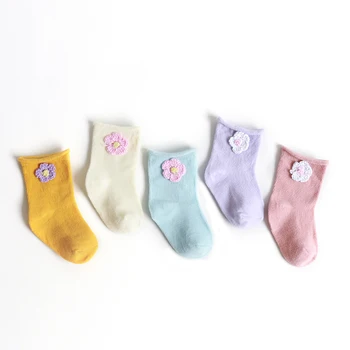 

1 Pair Newborn Baby Flower Print Sole Soft Sock Boys Girls Sock Infant Toddler Anti-slip Floor Socks