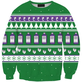 

New Men's Geometric Bottle Printed Sanitary Wardrobe with Long Sleeves and Tide Brand Men's Sanitary Wardrobe Blouse hoodies