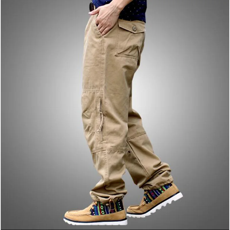 Мужские повседневные штаны, комбинезоны, свободные брюки-карго, мужские брюки, большие размеры, хип-хоп свободные мужские брюки, брюки