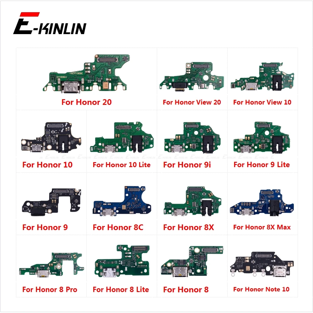 USB с микрофоном Зарядное устройство Док-станция порт плата гибкий кабель для HuaWei View 20 Honor 8C 8X Note 10 9 9i 9 Lite Max Pro